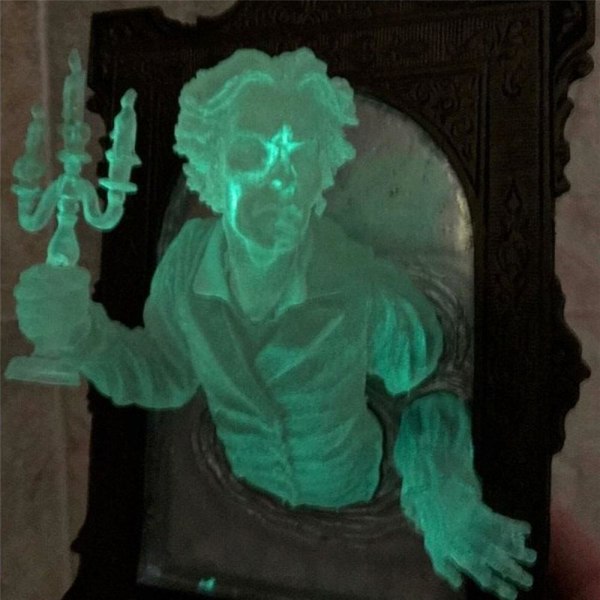 3d fotoram Väggdekor Spökspegel lysande prydnad skulptera