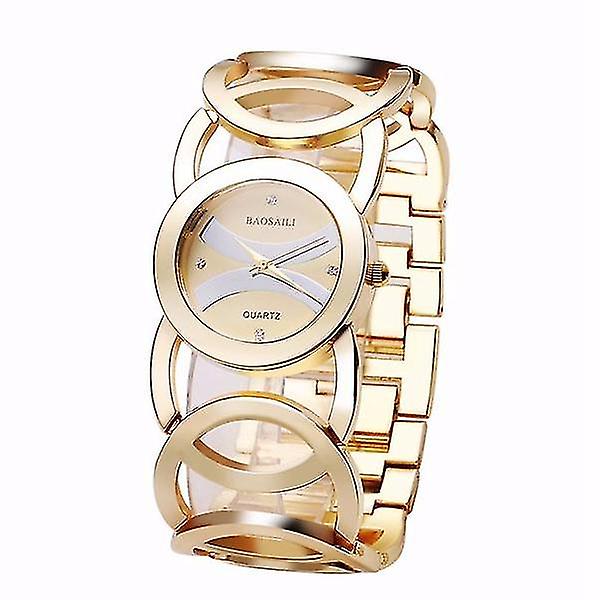 Fashion Luxury Crystal Gold Color Dress Wristwatch Women