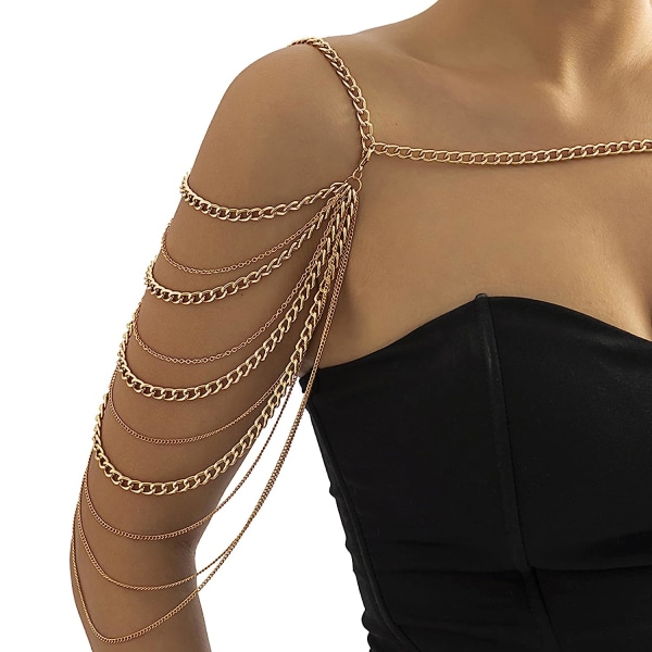 Punk Shoulder Chain Tofs Layered Upper Arm Chain Metal StylE2