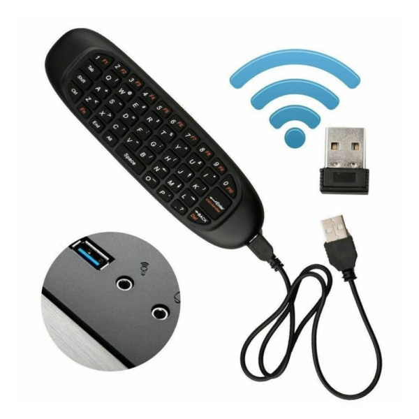 2,4G Mini fjernkontrol Trådløst tangentbord Air Mouse PC TV Box