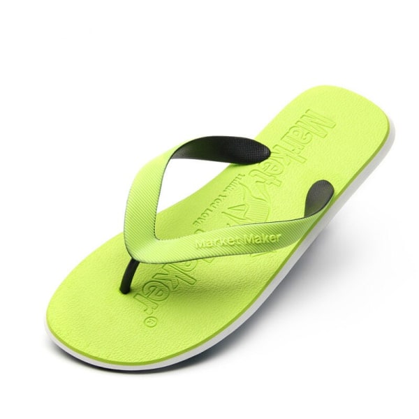 Sommar Mjuk Gummi Herr Tofflor Ute Bär Strand Halkfri utendørs Casual Holiday Maker Ord Drag Boy Flip Flops Black size 39-40