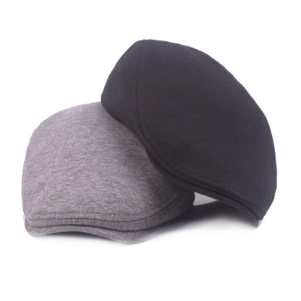 Baskerhatt Ull Peaked Cap Herr Enkelhet Basker Casual Retro Advance Hattar Vår- och höstsolhatt Dammössa light grey