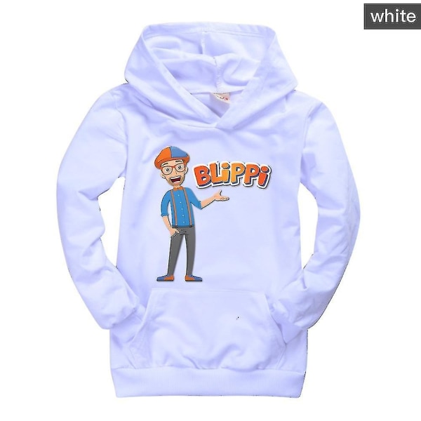 Barns Blippi Huvtröja Höst Långärmad tröja för barn White 160cm