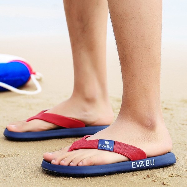 Summer Gentleman Canvas Fiskbensbälte Halkfri strandskor med blød botten EVA Stovepipe Hem Student Semester Herr Flip-flops Black CN size 42