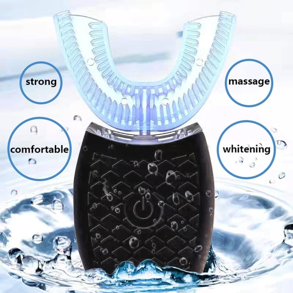 U-formet ultralyd elektrisk tandborste for voksne, 360° automatisk tandborste