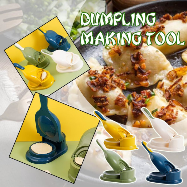 2 i 1 Dumpling Maker Deigpress Verktøysett Manuell Press Dumpl blue One-size