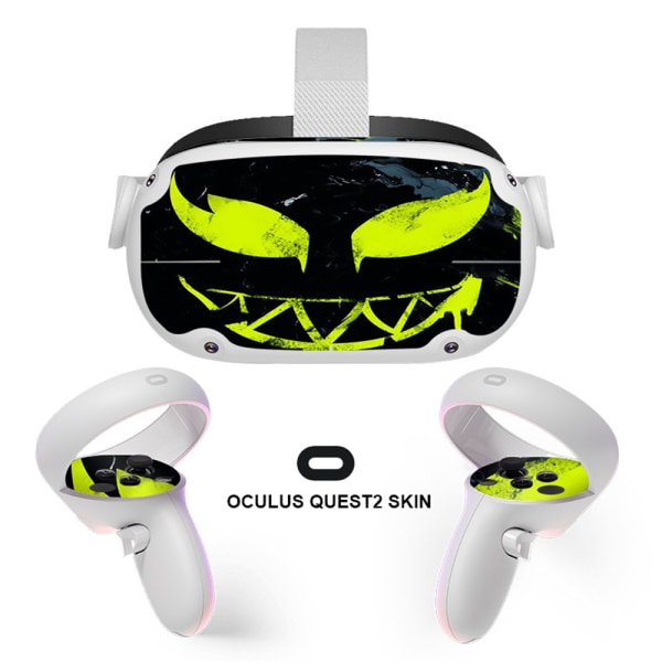 Oculus Quest2 VR glasögonhandtagsdekal (headset inkluderet ej) green