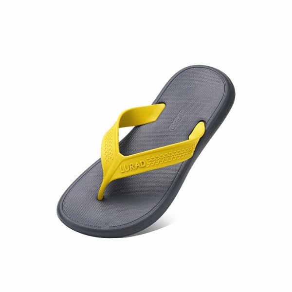 Sommarstrand utomhussportsandaler med EVA slitstarkt gummi Business Trend Street Flip Flops Mies Coola hembadtofflor Black size 39-40.