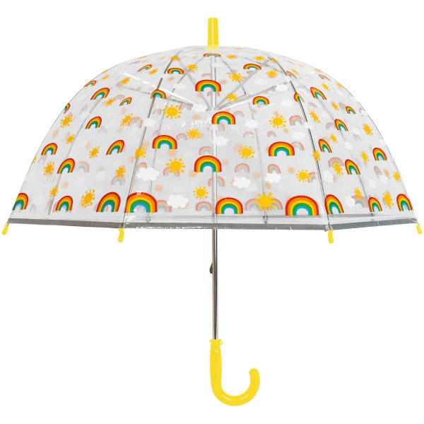 X-Brella Childrens/Kids Rainbow Dome Paraply Clear/Ye Clear/Yellow One Size