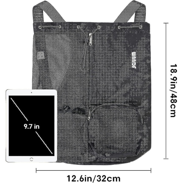 Snøring Swim Gym Basseng Ryggsekk Separert Vanntett Tørrrom Bag Tørr Og Våt Bag Svømmeutstyr Mesh Bag-xinhan Grey