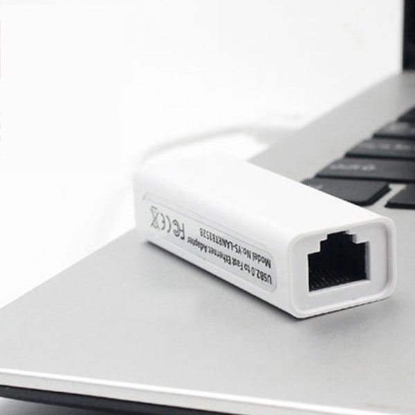 USB 2.0 til Ethernet 10/100 RJ45 nettverksadapter for LAN 7/8/10/Vi