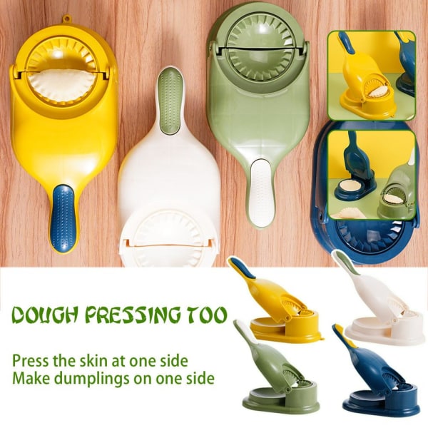 2 i 1 Dumpling Maker Dough Press Tool Set Manuell Press Dumpl green One-size