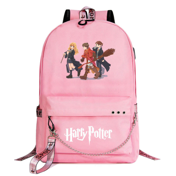 Harry Potter-ryggsekk for tenåringer - moteskoleveske, tegneseriedesign med høy kapasitet - reiseryggsekk for gutter og jenter, uformelle mochilaer for stud 10