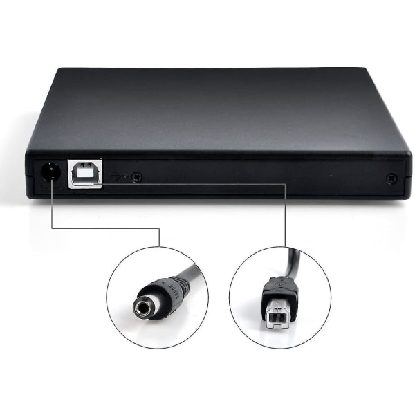 Ekstern DVD-enhet med cd-brännare (kombo), USB-grensesnitt black