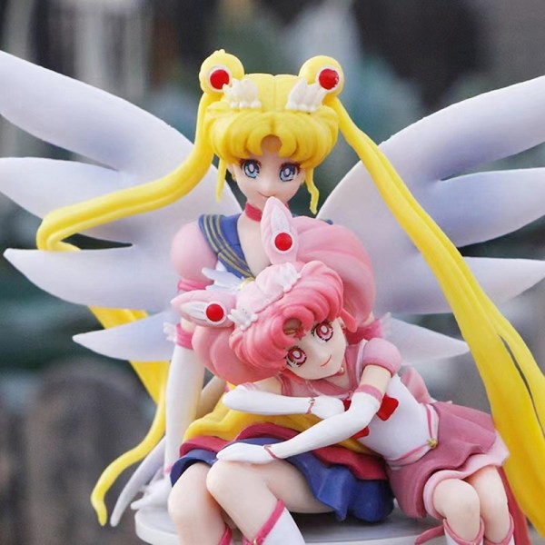 Anime Sailor Moon Pvc-nukketyttö lelukakun koristelu toimintatila