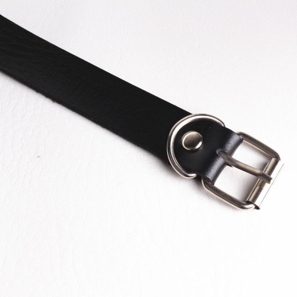 Choker Hjärta Collar SVART PU-läder Halsband Goth Sele black