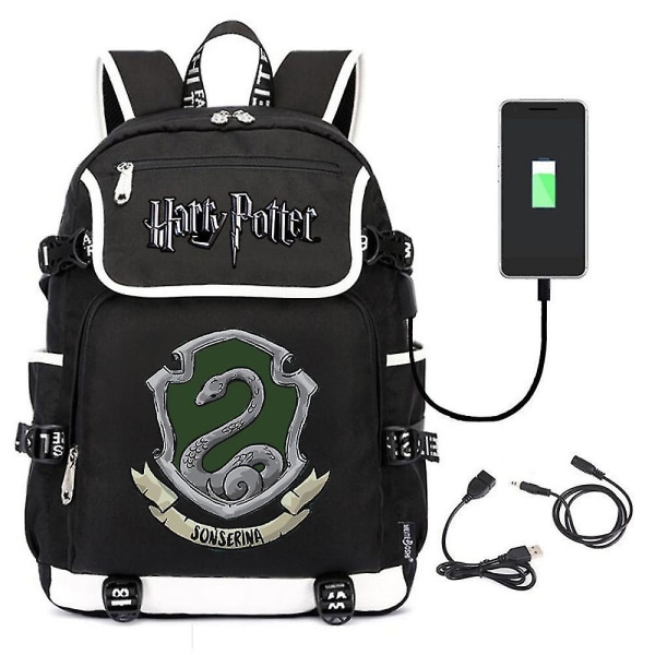 Harry Potter Nuorten reppu Lukioopiskelijoiden Trend Suurikapasiteettinen koululaukku Urheilureppu Suurikapasiteettinen reppu Harry Potter 08