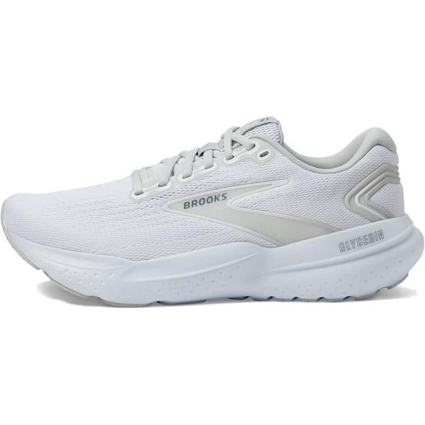 Brooks Glycerin 21 White Grey for Menn og Kvinner Original Sneakers 41