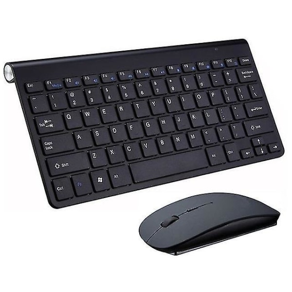 Gh 2,4g trådløst tastatur og mus bærbart minitastatur og mus kombinasjonssett egnet for bærbare black