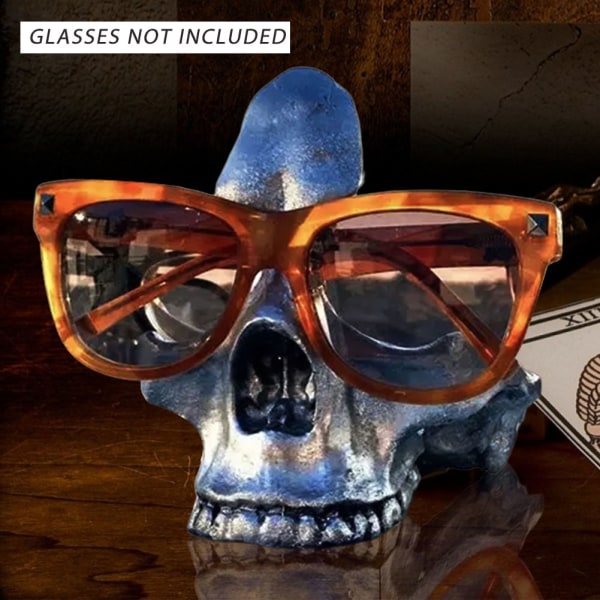 Glasögonhållare Resin Skalleformad Solglasögonhållare Gotisk prydnad Heminredning