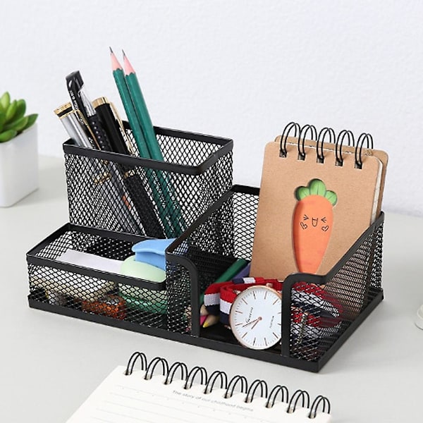 Desk Organizer Multifunctional Metal Pencil Desktop Organizer