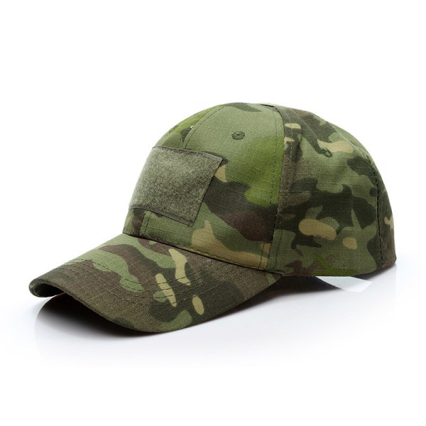 Herre Camo Tactical Operator Baseball Hat Outdoor Peaked Cap Dark Green - Camo