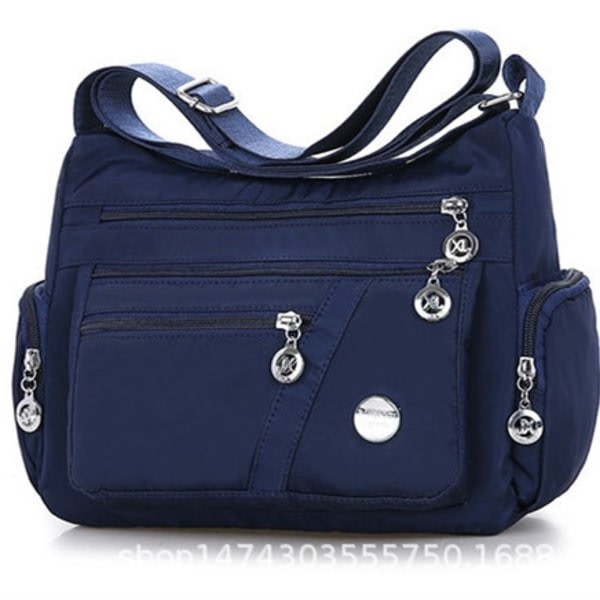 Vattentät Crossbody-handväska i nylon med enkel axel Purple