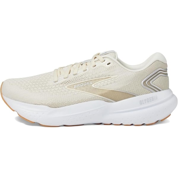 Brooks Glycerin 21 Khaki Silver White for Menn og Kvinner Original Sneakers 38.5