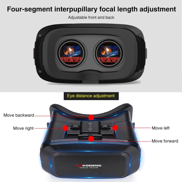 Smarta VR-glasögon Virtual Reality 3D-spillglasögon, Smart,