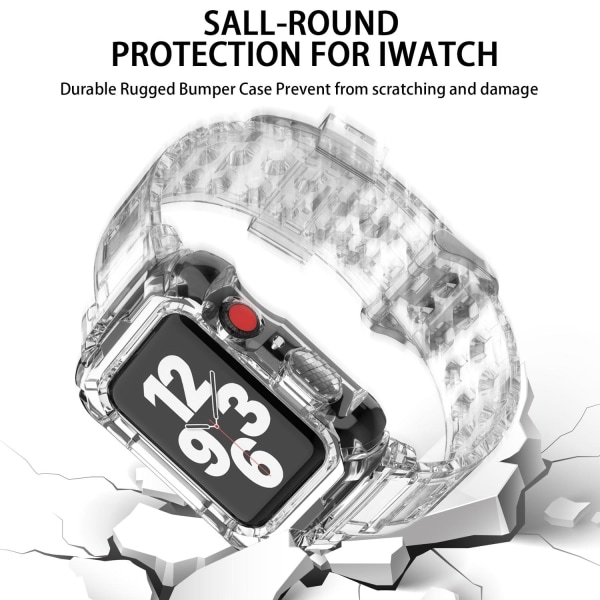 Apple Watch kompatibel Armband TPU TRANSARENT 42/44/4 mm transparent 42mm/44mm/45mm