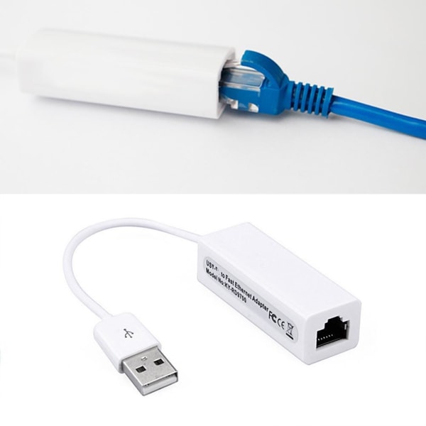 USB 2.0 - Ethernet 10/100 RJ45 verkkosovitin LAN 7/8/10/Vi
