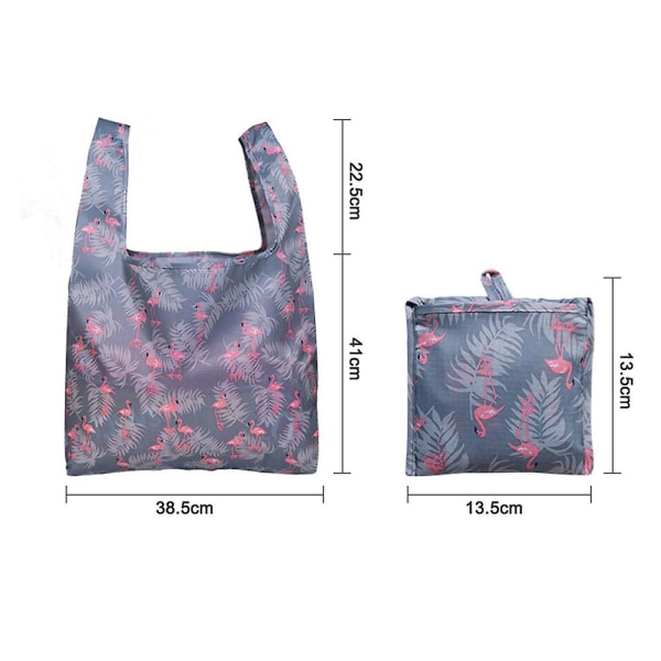 2 Pack Reusable Shopping Bags Foldable Large Grocery Bags With Attach Pocket Reusable Tote Bags Machine Washable For Kitchen Shopping style 3