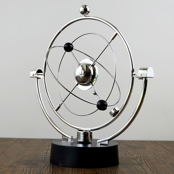 Swing Kinetic Orbital Perpetual Balance Celestial Globe Newton Silver