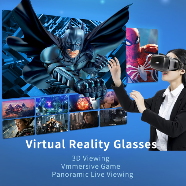 Smarta VR-glasögon Virtual Reality 3D-spillglasögon, Smart,