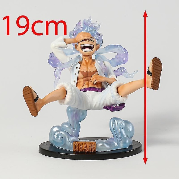 One Piece Fifth Gear 5 Sun God Luffy Nika Samlarobjekt Figurmodell Docka Dekorationsleksak white