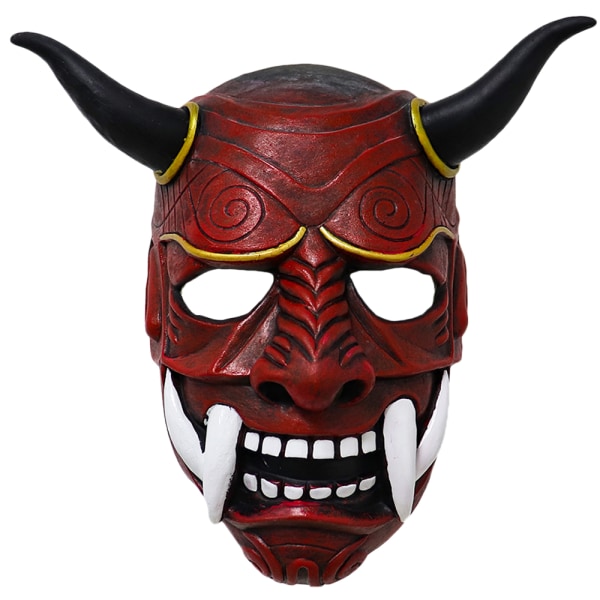 Halloween Latex Mask Dress Up Cosplay kostym Röd Black