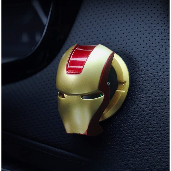 En-knapps startskydd för bil dekorativt cover Gold and red dual color version
