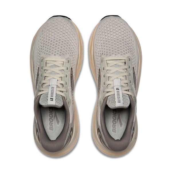 Brooks Glycerin 21 Frost Grey Champagne for Menn og Kvinner Original Sneakers 42.5