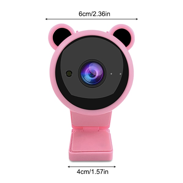 USB Webcam Online PC Webbkamera 1080P Kamera för Live Streaming Pink