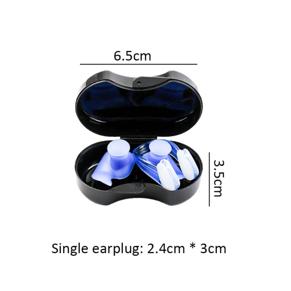 Näsklämma öronproppar svart bokssett simma for å beskytte öron och näsa blue
