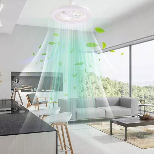Takfläktar med lysfjernkontroll, innendørs utendørs takfläkt for uteplass, stue, soverom, kontor, sommarhus, etc - Jxlgv Gray