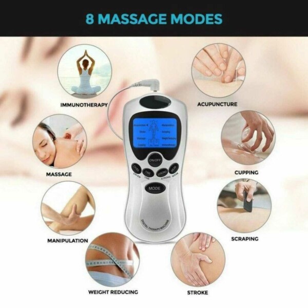 EMS Tens Massage Stela Muskler Elektronisk Muskelstimulator vit white