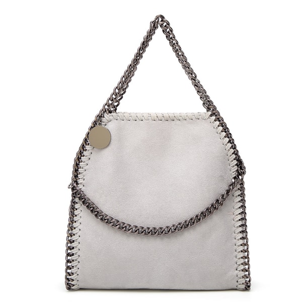 Crossbody-väskor för kvinnor Mode Axelväska Kedjeväskor Mode Portable Chain Woven Handbags grey