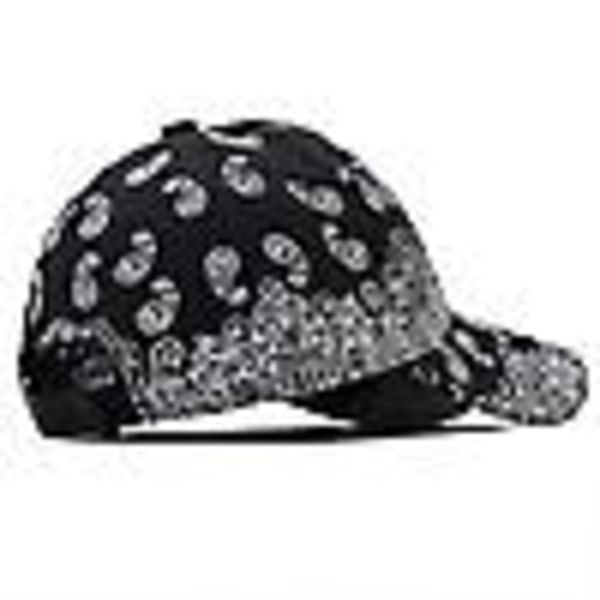 Svart vit rand Sommar Baseball Kepsar poika Kvinnor Retro Brittisk tyyli Rutig Hatt Fishing Trucker Cap(svart)