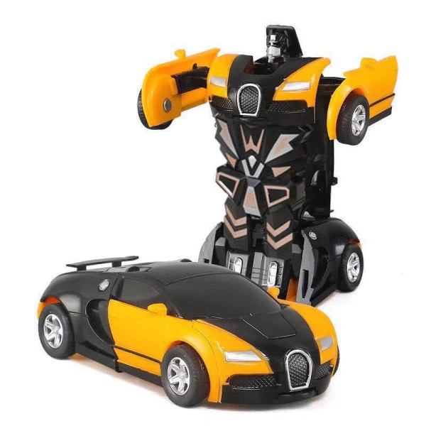 2 i 1 transformerande billeksak Transformerande robotmodell Abs Mini Cool Pull Back Leksaksbil Bästa presenten till barn