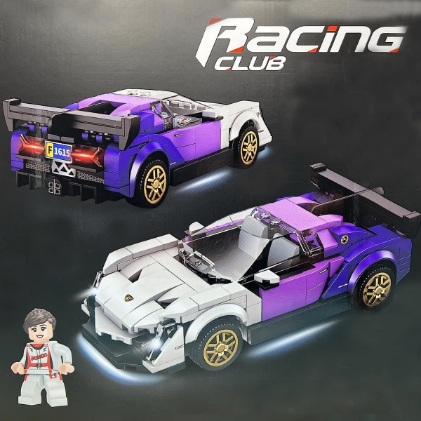 Byggstenar Sportbil Racing Modell Pojkar Montera kreativa juontaja - Lämplig för 6-7-8-9-10-12 år gamla barn PAICU