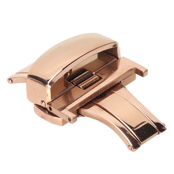 Rustfritt stål Butterfly Buckle Watch Band Replacement Universal Butterfly Clasp i Rose Gold 20mm / 0.79in