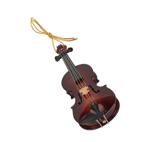 Miniatyr fiolin hengende ornament harpiks miljøvennlig fantastisk bærbar mini musikkinstrument dekorasjon for gaver