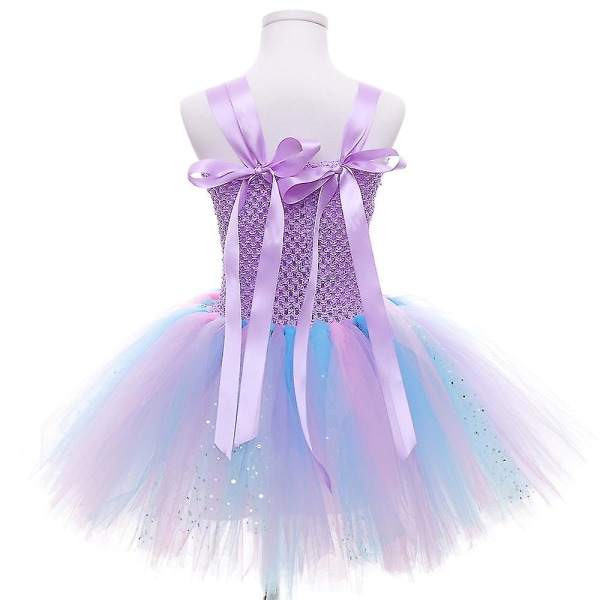 Jenter Pastell Ariel Mermaid Tutu Dress Under The Sea Theme Bursdagsgave 110-120cm