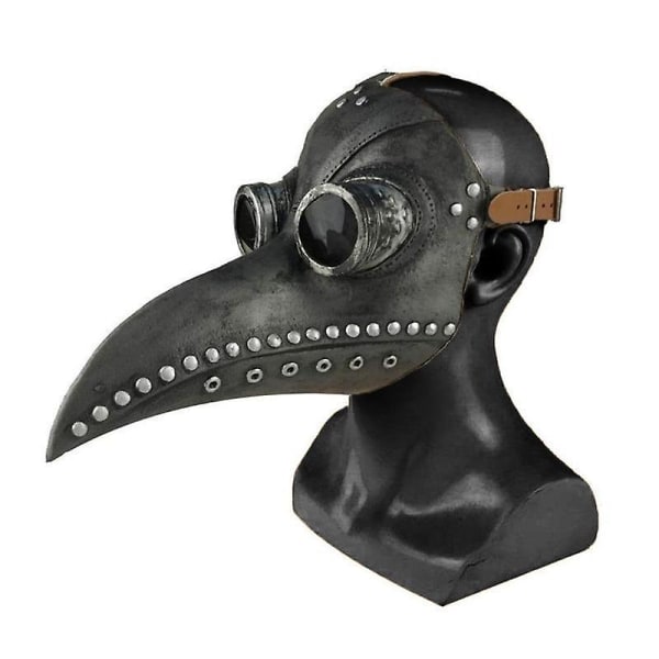 Rutto Doctor Mask, Halloween Bird's Beak Mask Black